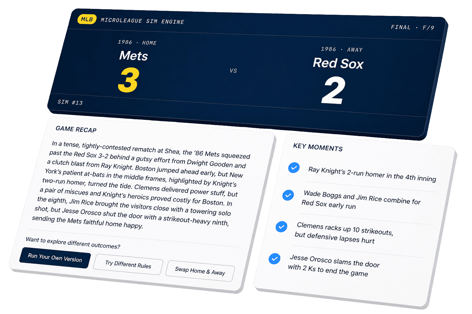 MicroLeague Sim Engine mockup 3